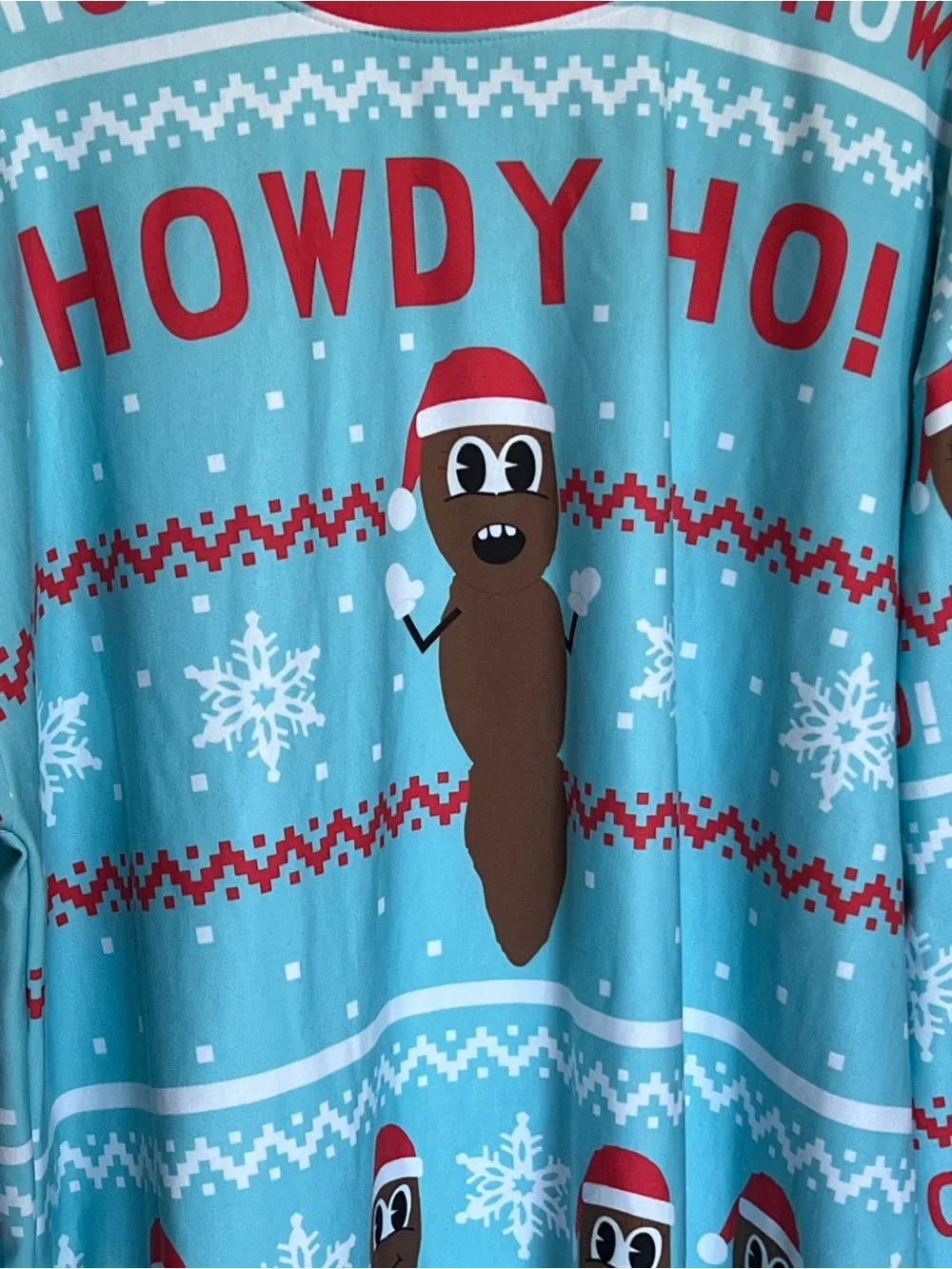 South Park Mr. Hankey Howdy Ho! Christmas Sweatshirt with‎ Red Trim